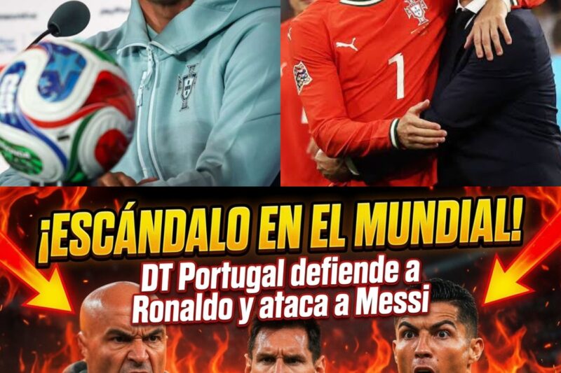¡ESCÁNDALO EN EL MUNDIAL! El DT de Portugal defiende a muerte a Ronaldo y lanza bomba contra Messi