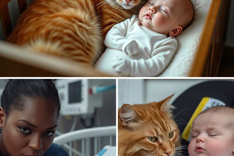 El gato se niega a dormir en cualquier otro sitio que no sea la cuna del bebé, una verdad que sorprendió a todos.